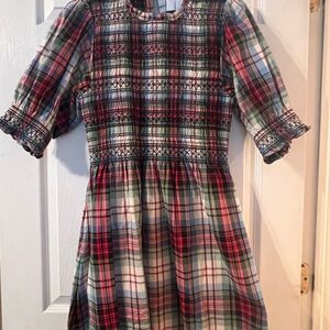Hill House Red and Blue Plaid Womans Dress